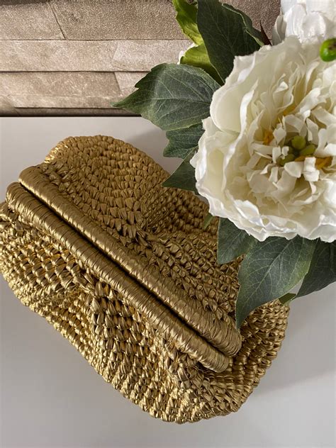 raffia evening bag.